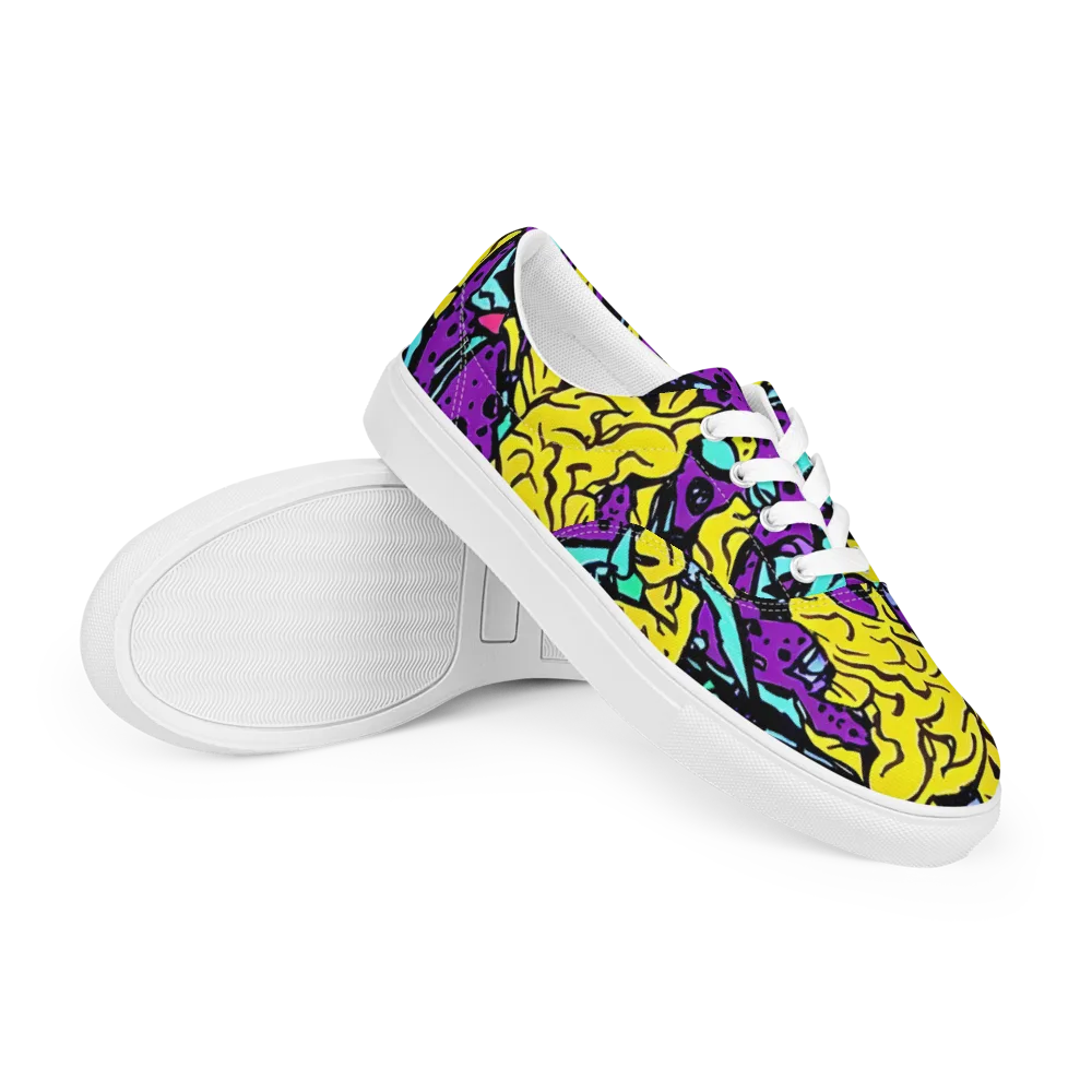 Wild Prism on Men's Lace-Up Canvas Shoes — Right Front