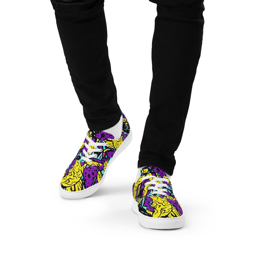 Wild Prism on Men's Lace-Up Canvas Shoes — Front