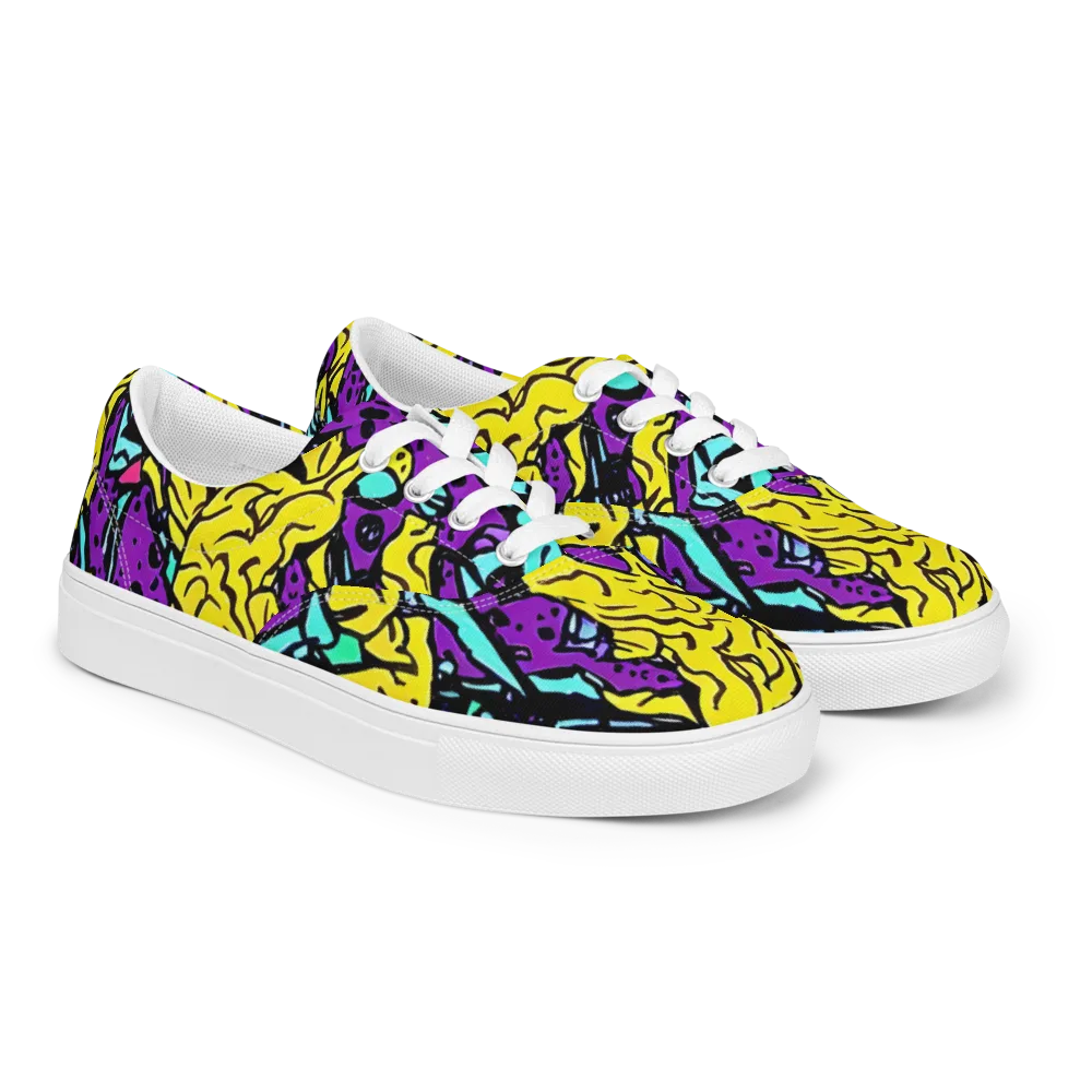 Wild Prism on Men's Lace-Up Canvas Shoes — Right Front