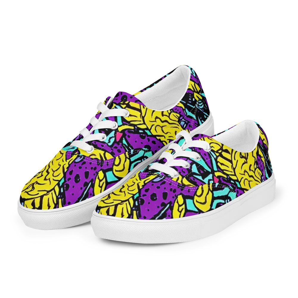 Wild Prism on Men's Lace-Up Canvas Shoes — Left Front