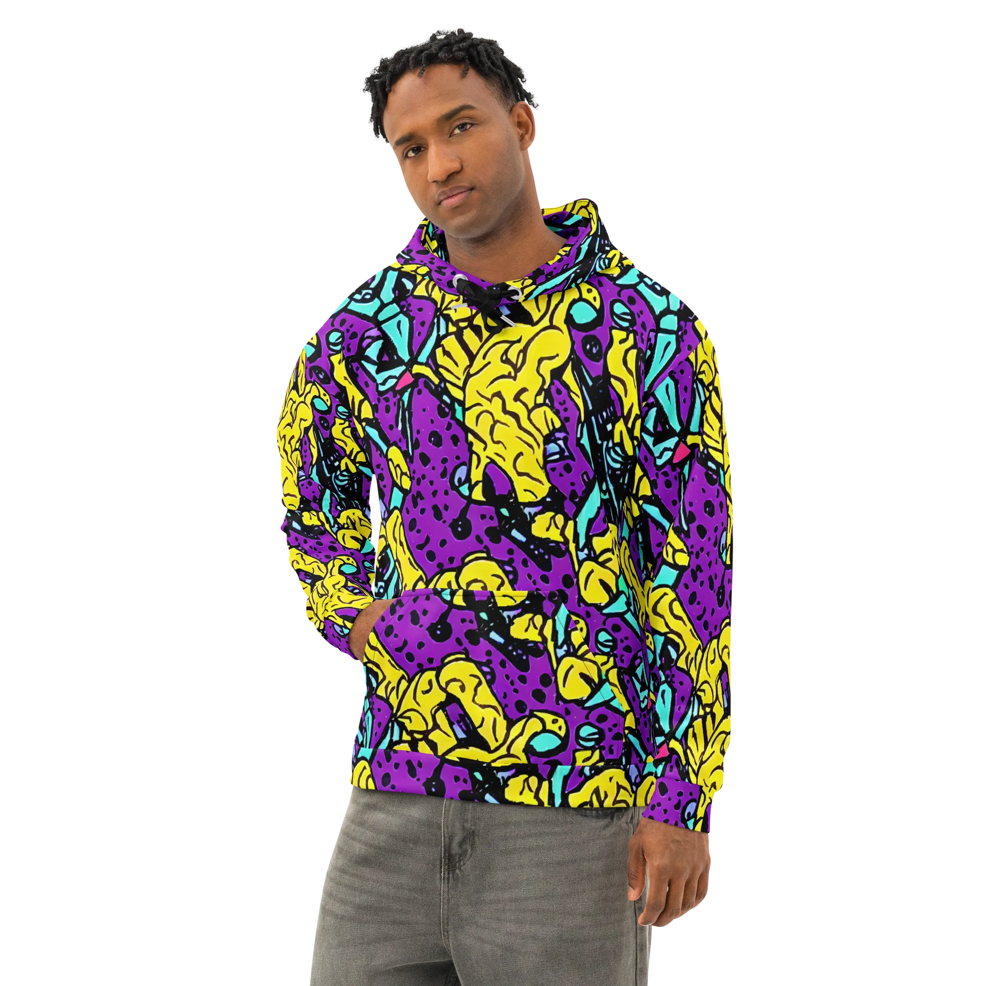 Wild Prism on Cotton Hoodie — Left Front