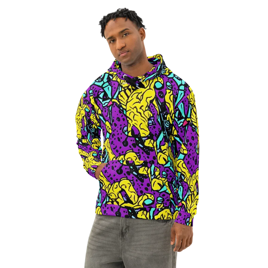 Wild Prism on Cotton Hoodie — Left Front