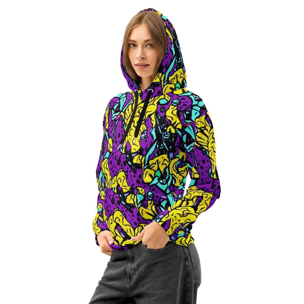 Wild Prism on Cotton Hoodie — Left Front