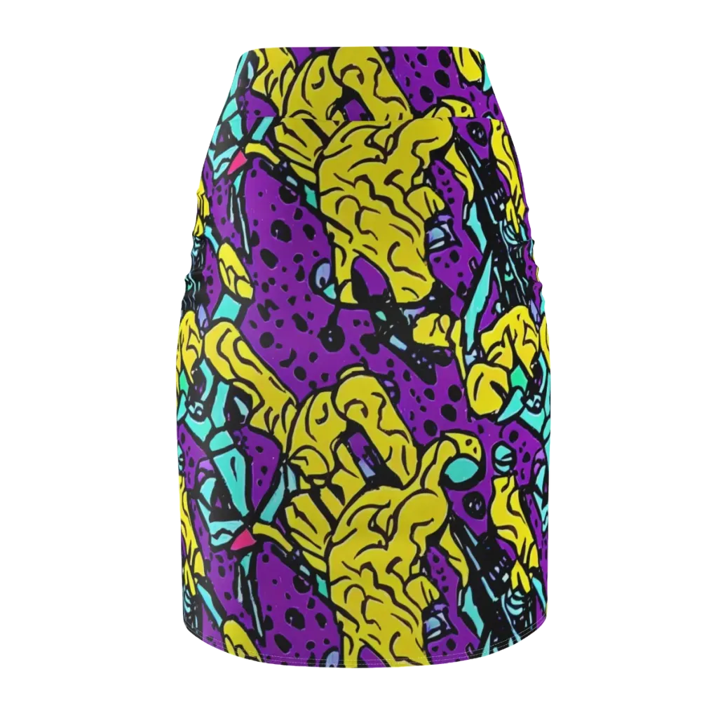 Wild Prism on Pencil Skirt — Back