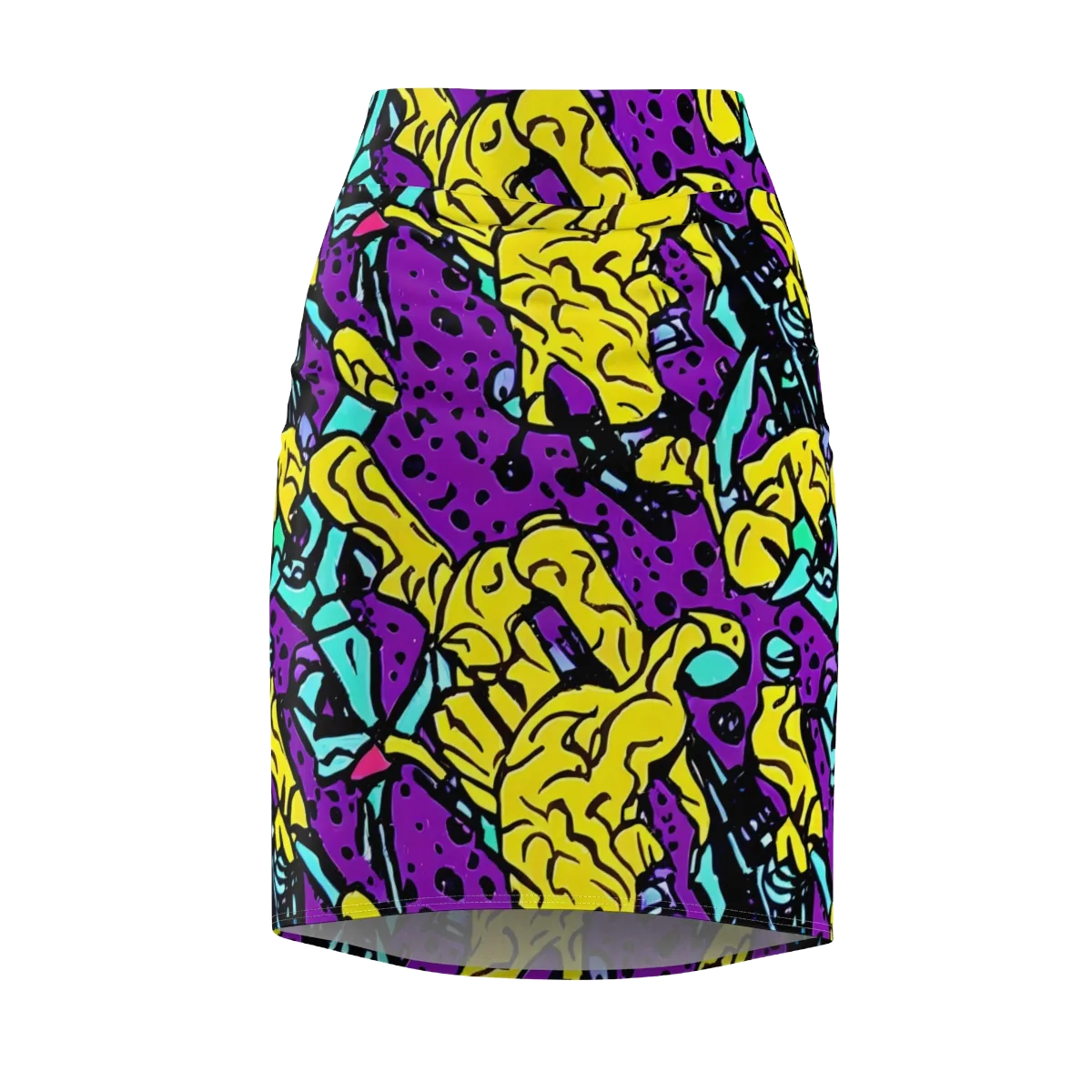Wild Prism on Pencil Skirt — Front