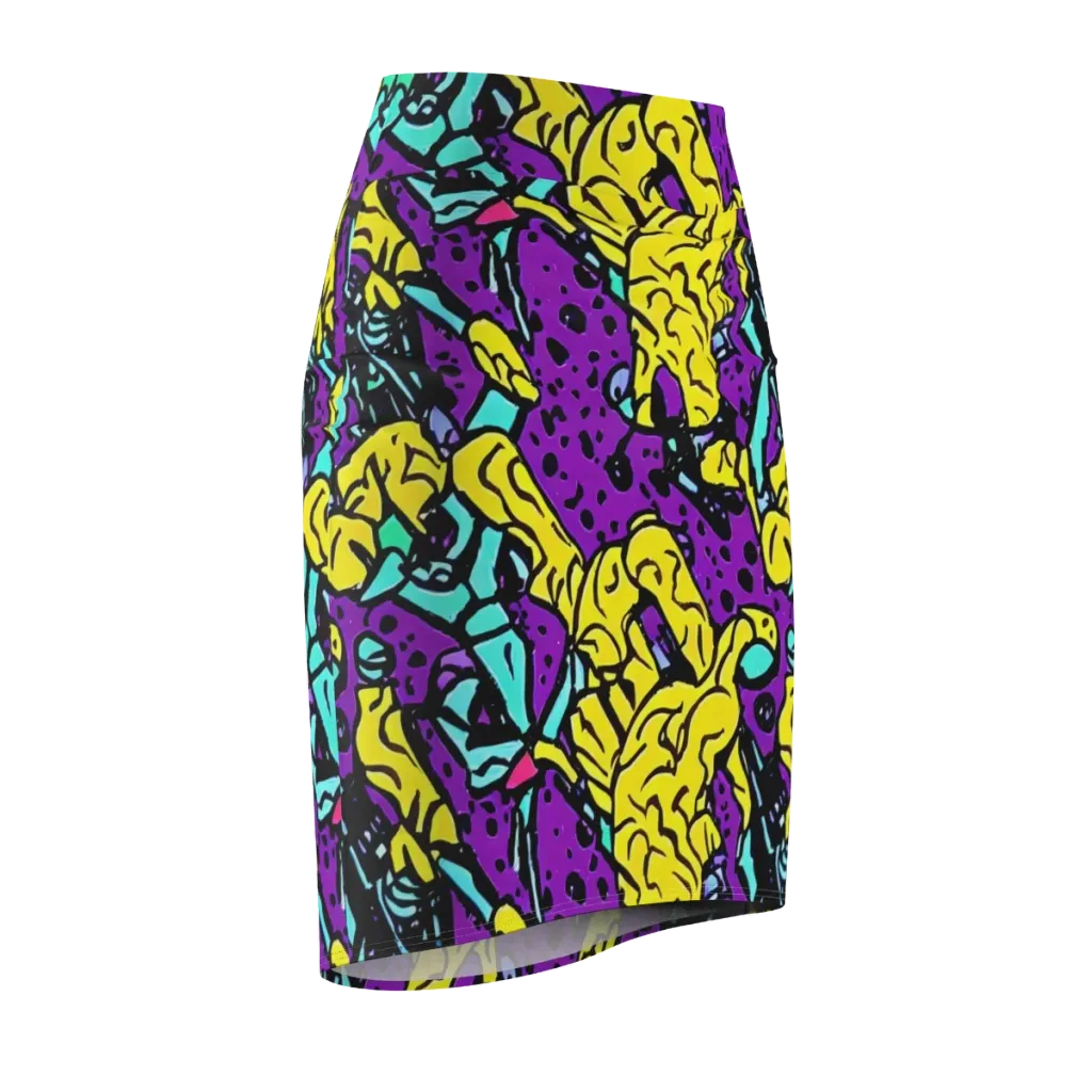 Wild Prism on Pencil Skirt — Front Side