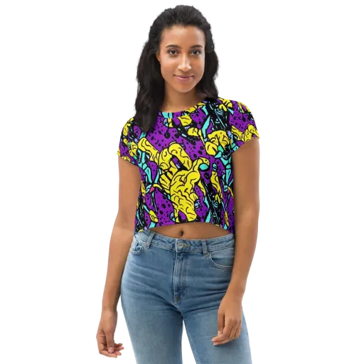 Wild Prism on a Crop Tee