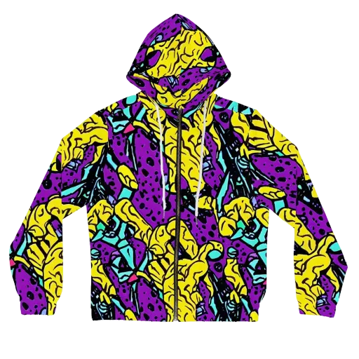 Wild Prism on a Women's Full-Zip Hoodie