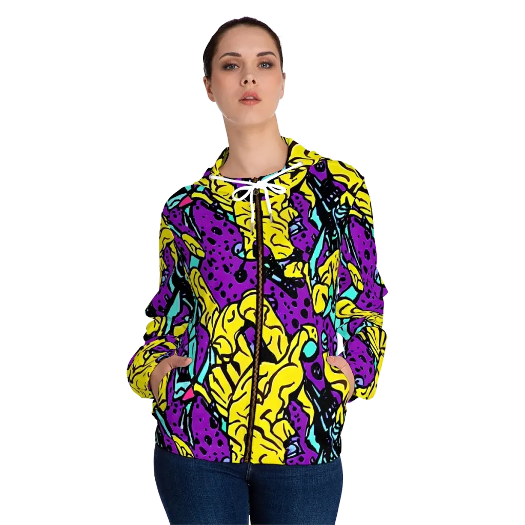 Wild Prism on Women's Full-Zip Hoodie — Front On Person