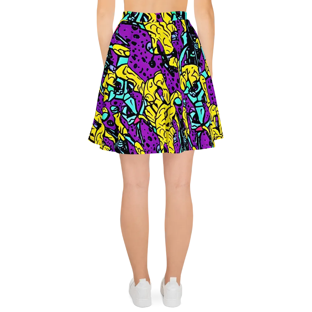 Wild Prism on Skater Skirt — Back