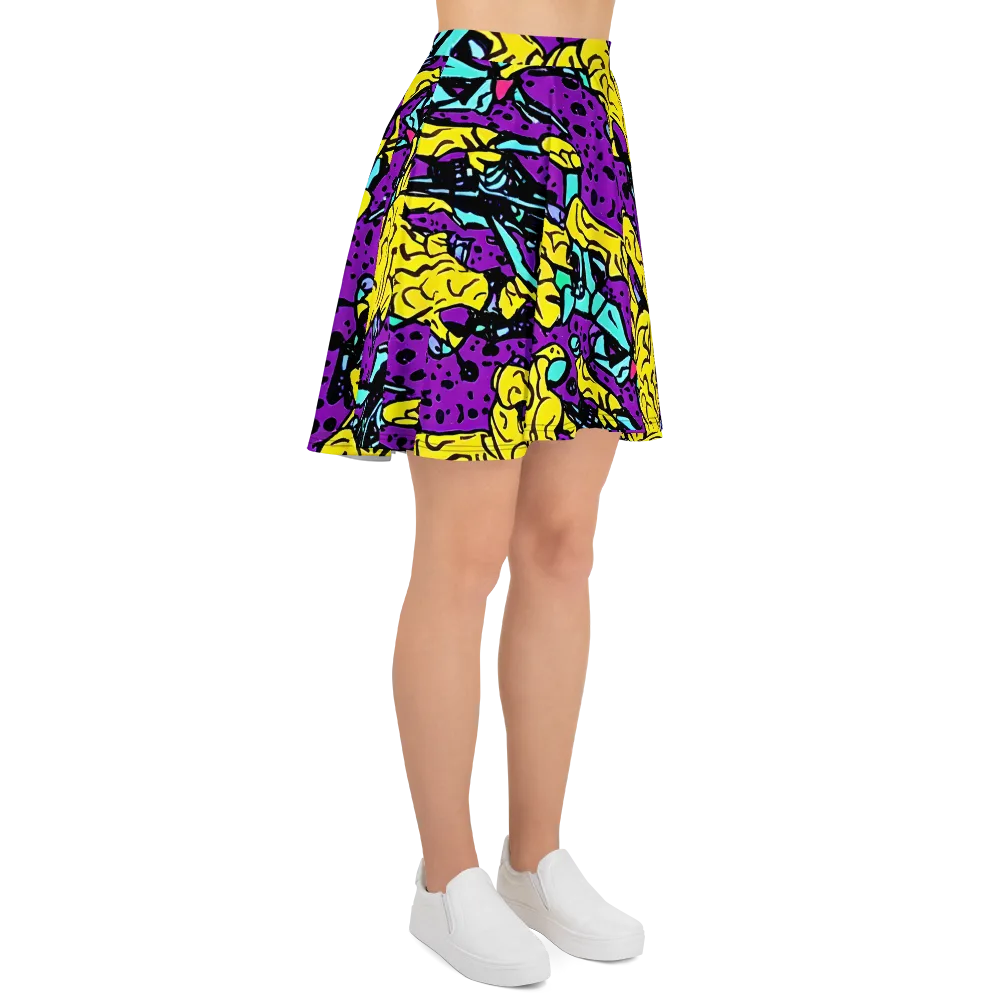 Wild Prism on Skater Skirt — Right
