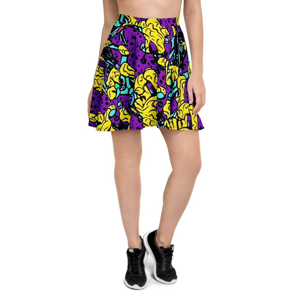 Wild Prism on Skater Skirt — Front