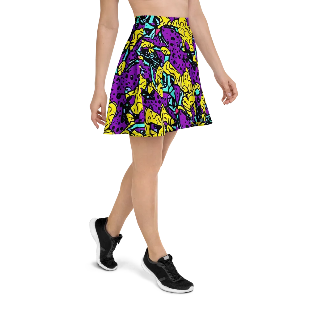 Wild Prism on Skater Skirt — Right