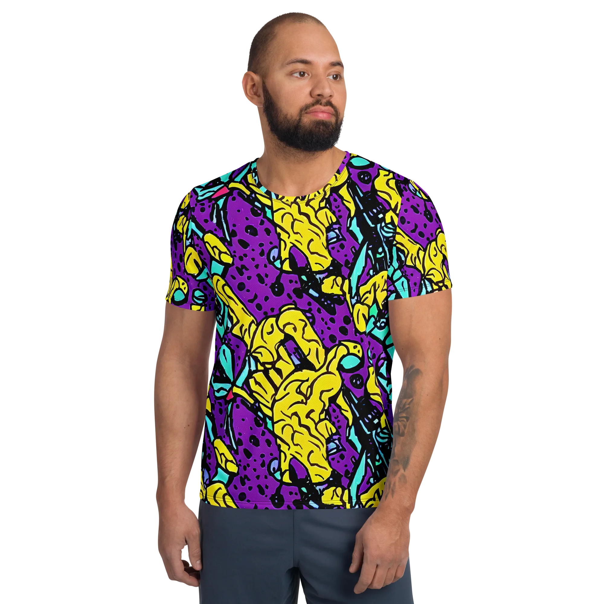 Wild Prism on Men's Athletic T-Shirt — Front