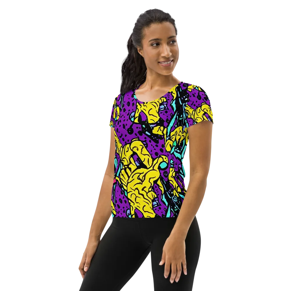 Wild Prism on Women's Athletic T-Shirt — Left