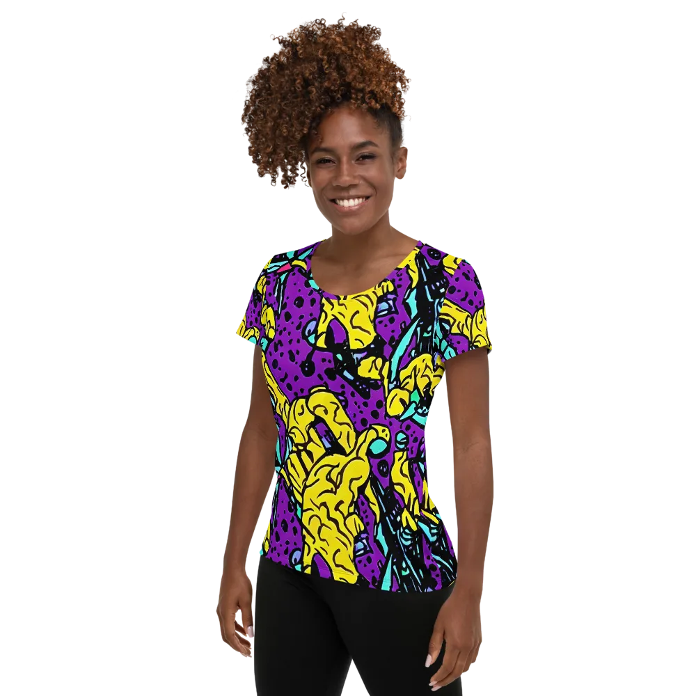 Wild Prism on Women's Athletic T-Shirt — Left