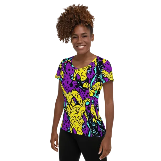 Wild Prism on a Women's Athletic T-Shirt