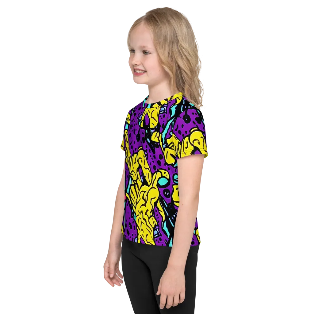 Wild Prism on Kids Crew Neck T-Shirt — Left