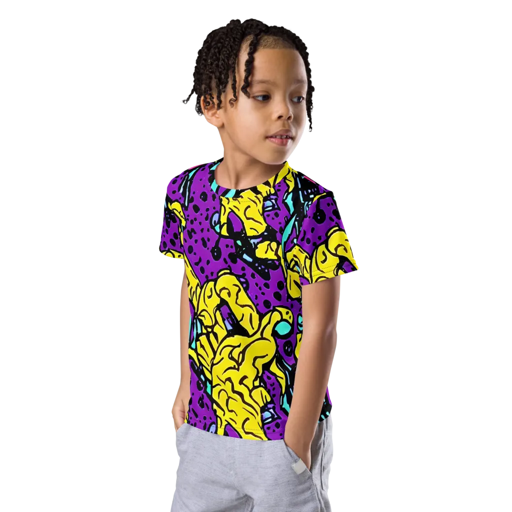 Wild Prism on Kids Crew Neck T-Shirt — Left Front
