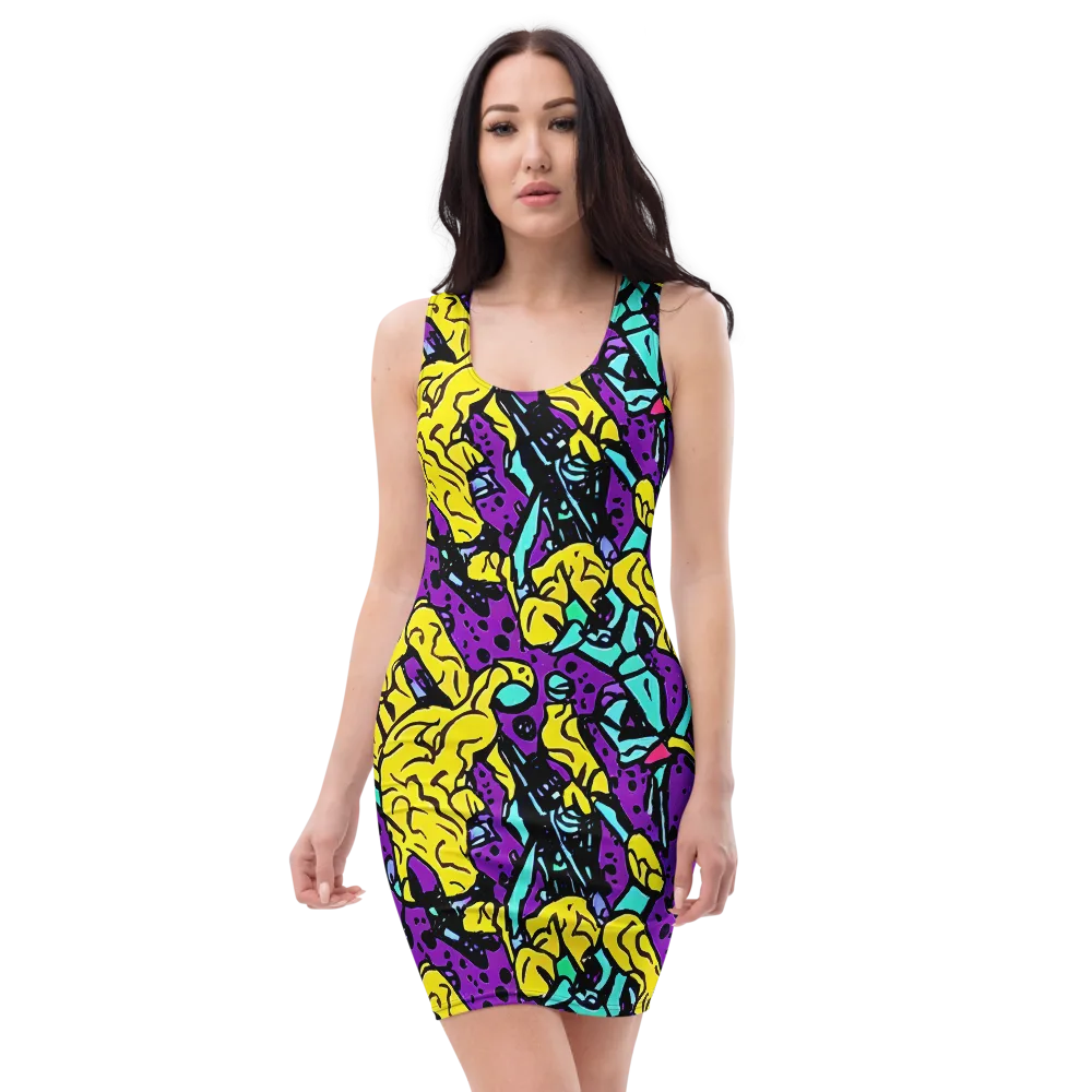 Wild Prism on Bodycon Dress — Front