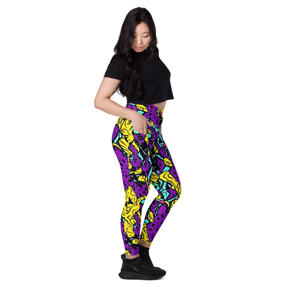 Wild Prism on Leggings with Pockets — Right