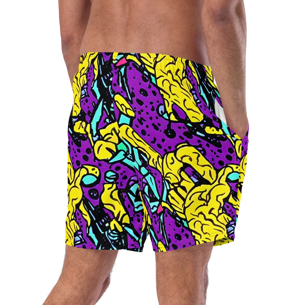 Wild Prism on Swim Trunks — Right Back