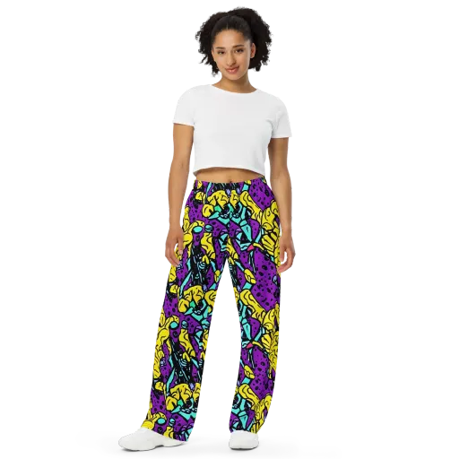 Wild Prism on a Wide-Leg Pants