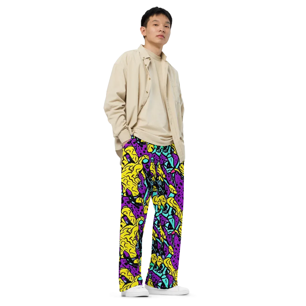 Wild Prism on Wide-Leg Pants — Right Front