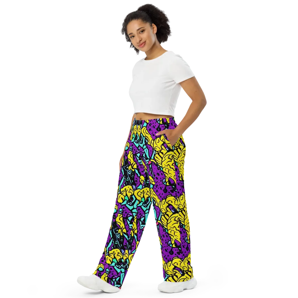 Wild Prism on Wide-Leg Pants — Left Front