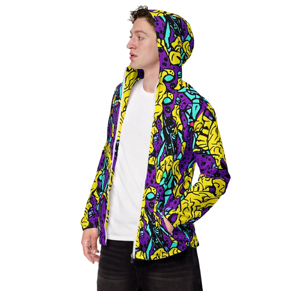 Wild Prism on Men's Windbreaker — Left Front