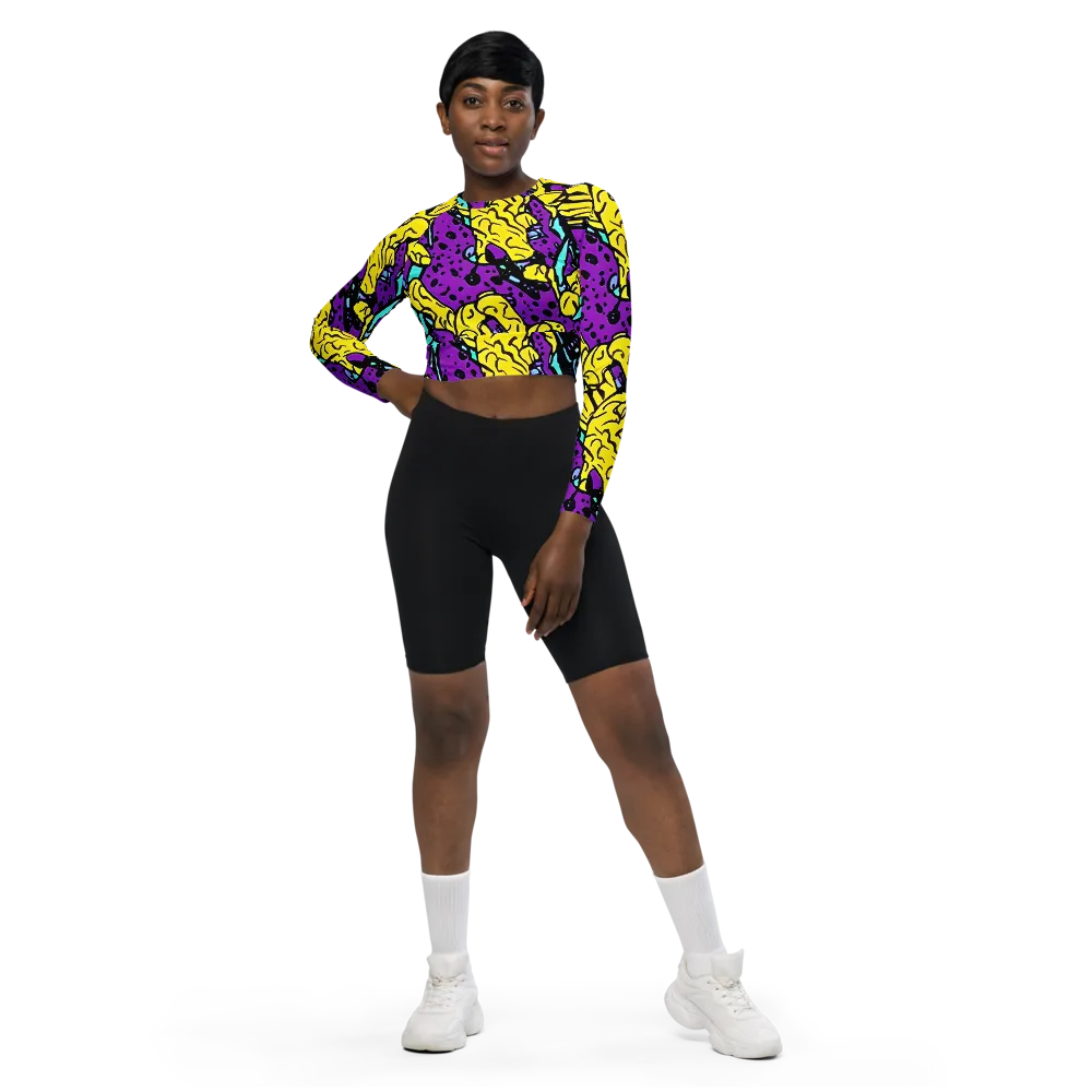Wild Prism on Long Sleeve Crop Top — Front