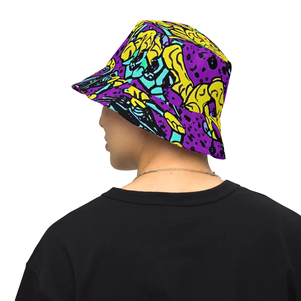 Wild Prism on Reversible Bucket Hat — Back Inside