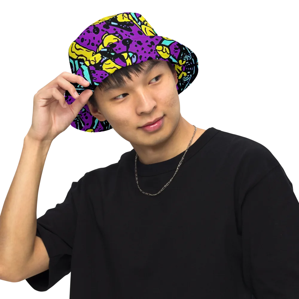 Wild Prism on Reversible Bucket Hat — Front Inside