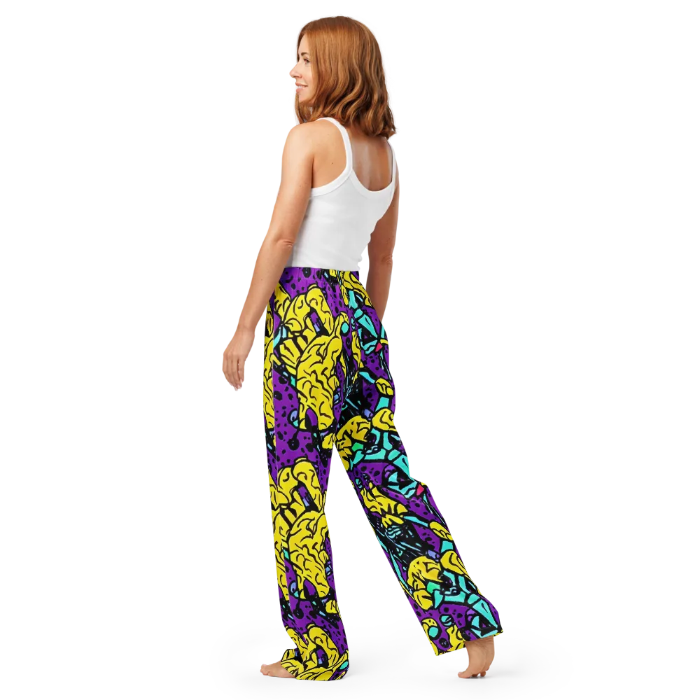 Wild Prism on Women's Pajama Pants — Back