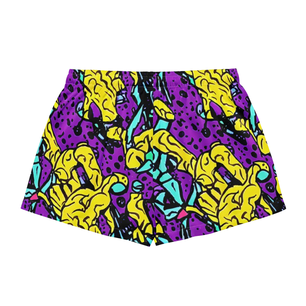 Wild Prism on Women's Pajama Shorts — Back