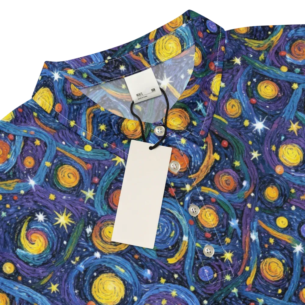 Starry Spiral on Men's Slim Fit Polo Shirt — Product details
