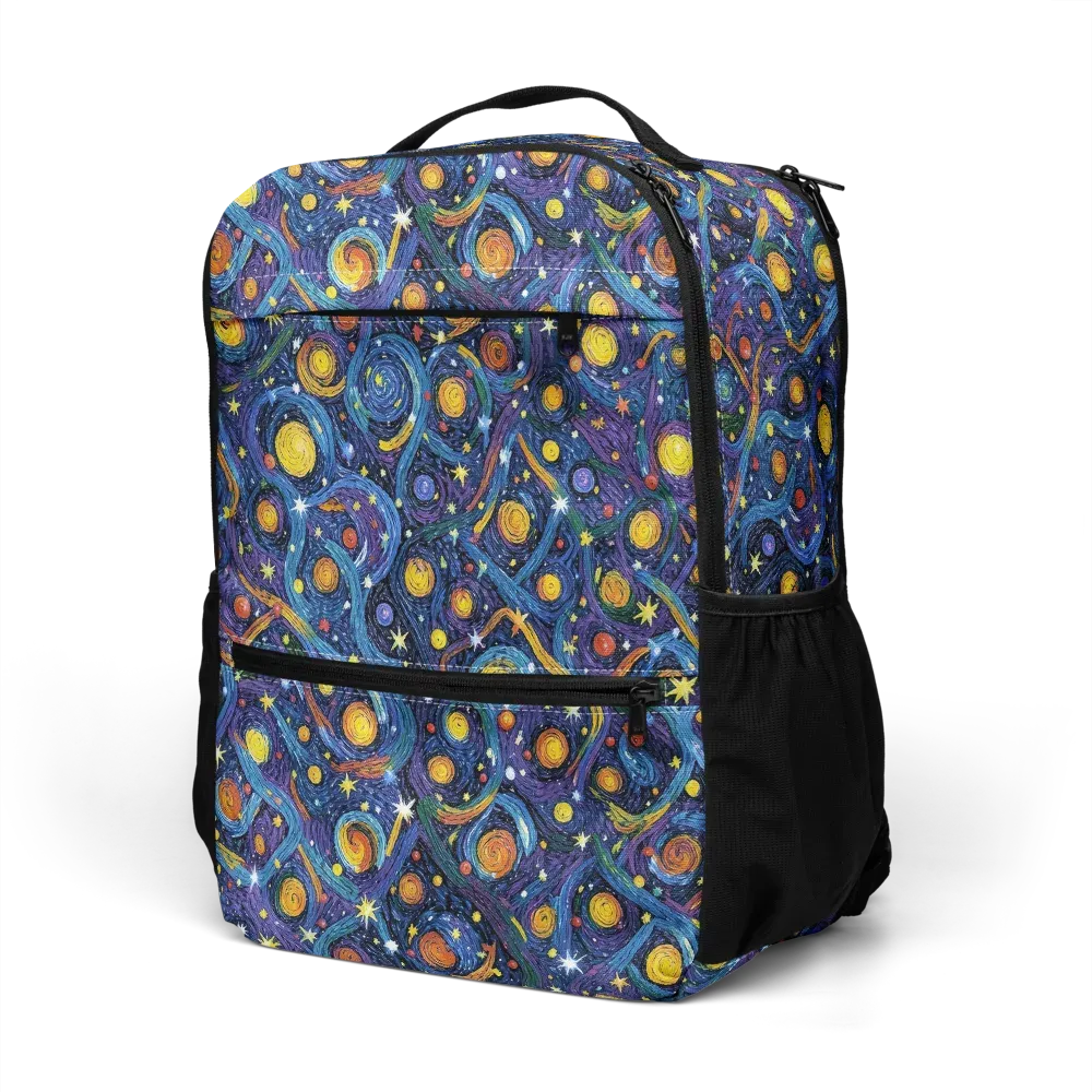 Starry Spiral on Utility Backpack — Left Front