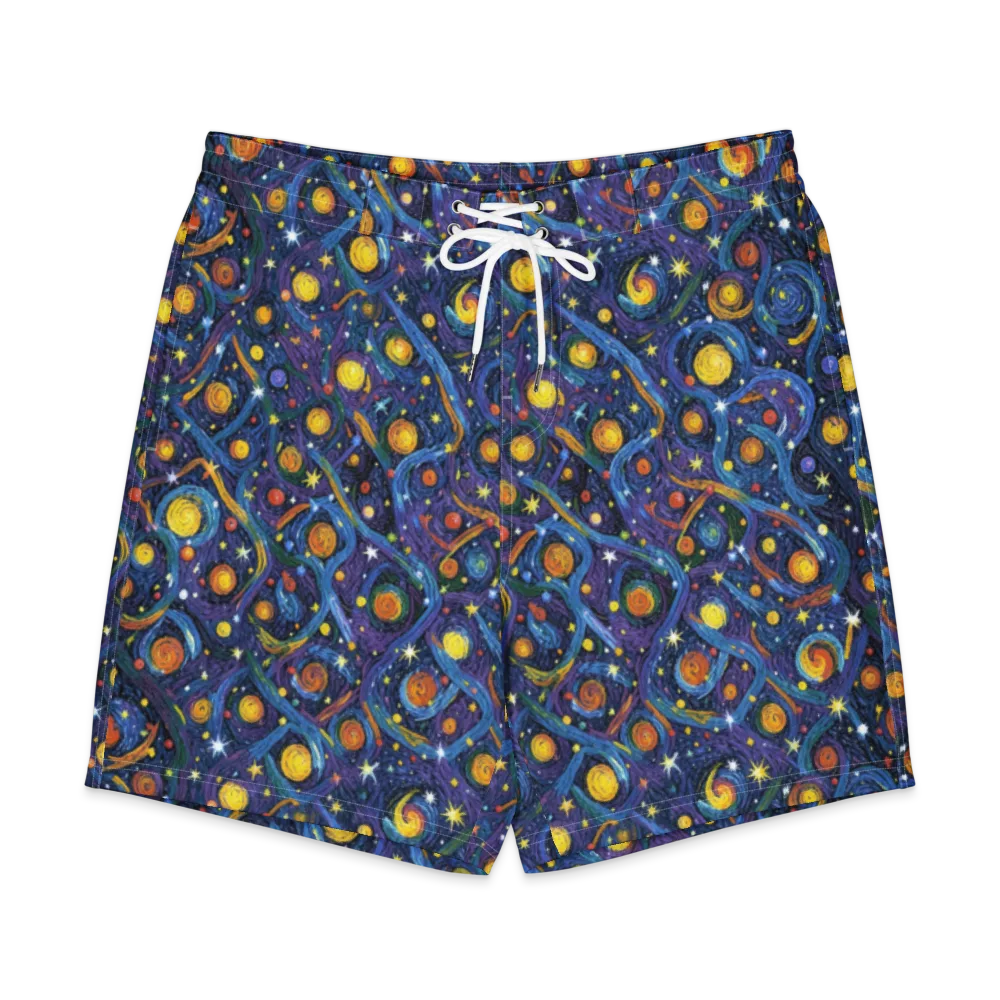 Starry Spiral on Men's Board Shorts — Front