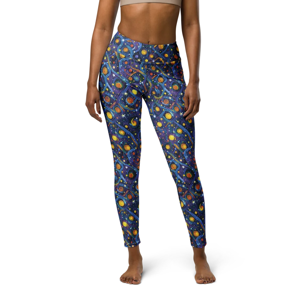 Starry Spiral on Yoga Leggings — Front