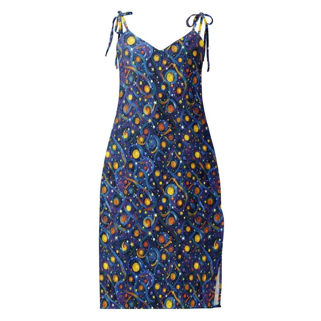 Starry Spiral on Slip Dress — Front