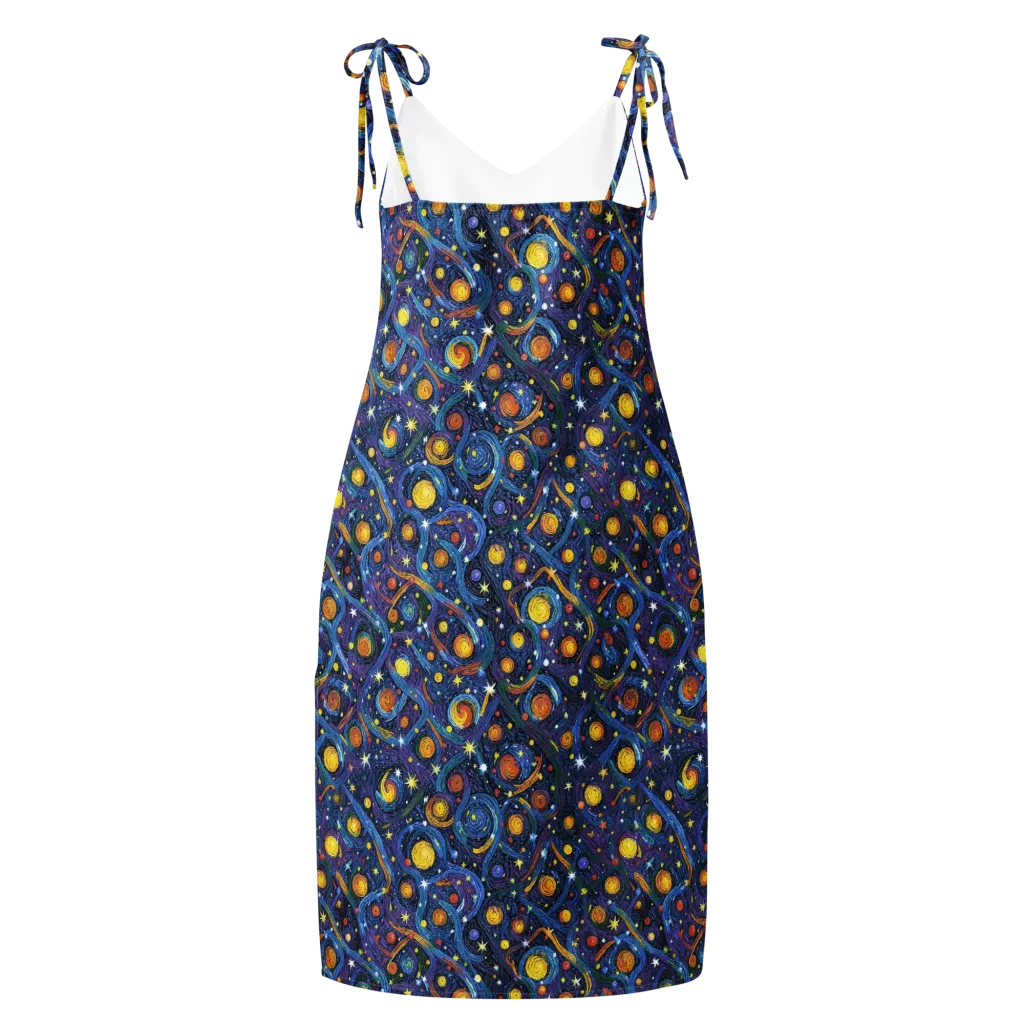 Starry Spiral on Slip Dress — Back