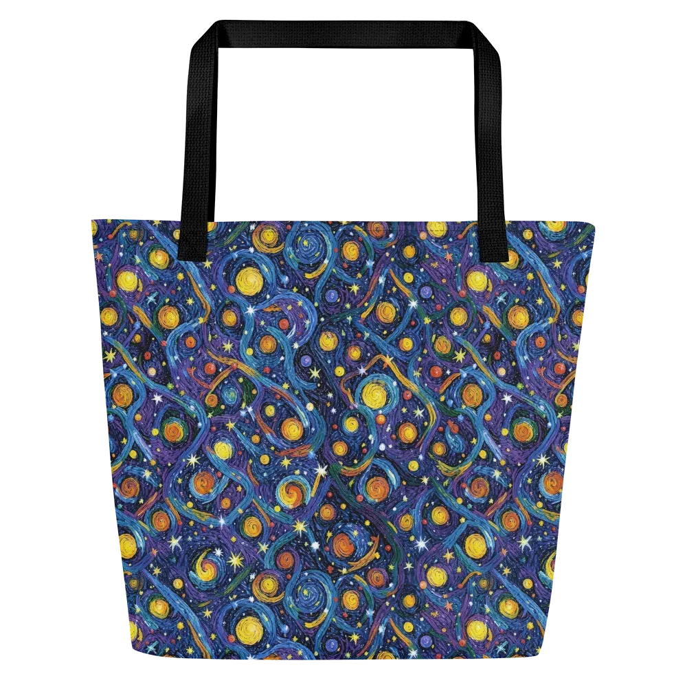 Starry Spiral on Large Tote Bag W/ Pocket — Front