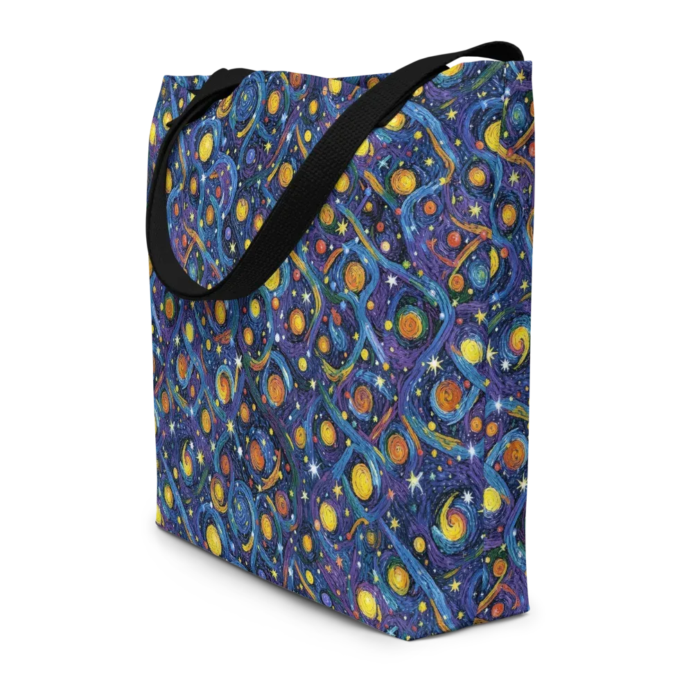 Starry Spiral on Large Tote Bag W/ Pocket — Front
