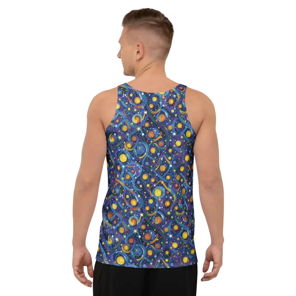 Starry Spiral on Men's Tank Top — Back