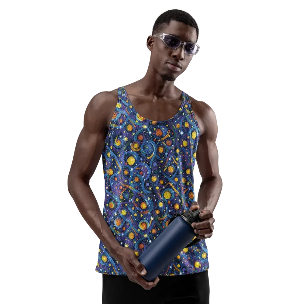 Starry Spiral on Men's Tank Top — Front