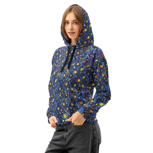 Starry Spiral on a Cotton Hoodie