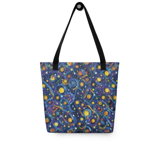 Starry Spiral on a Tote Bag
