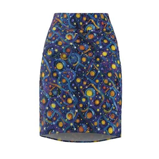Starry Spiral on a Pencil Skirt