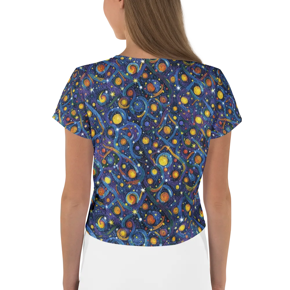Starry Spiral on Crop Tee — Back