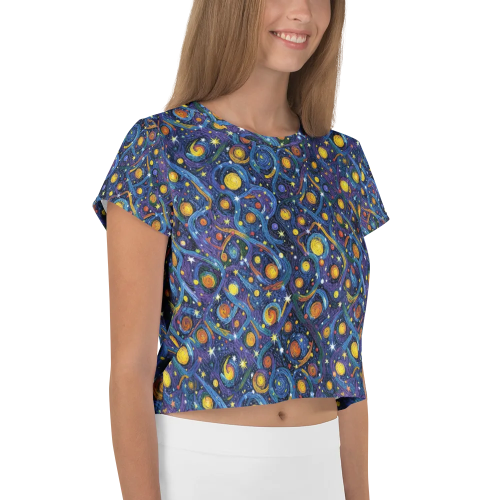 Starry Spiral on Crop Tee — Right